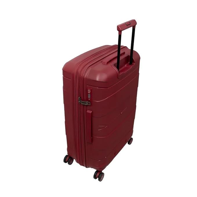 it luggage Momentous German Red Large-28 inches Expandable Polypropylene Hardsided with TSA Lock & Wet Pouch Inside 8 Wheel Trolley Bag