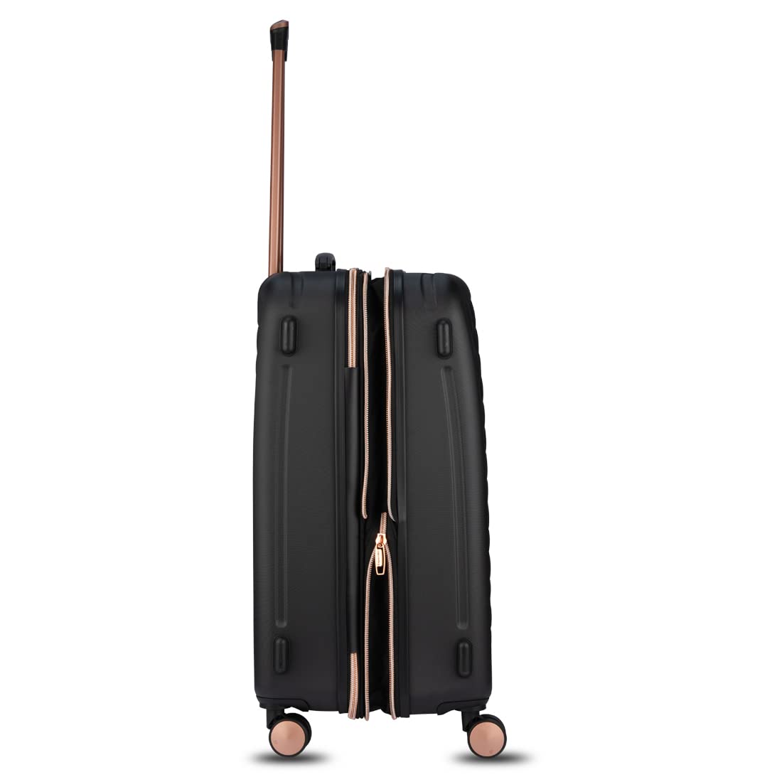 it luggage Fashionista Black Set of 2- Medium & Cabin -24 & 20 inches Expandable Hardsided with TSA Lock & Wet Pouch Inside 8 Wheel Trolley Bag