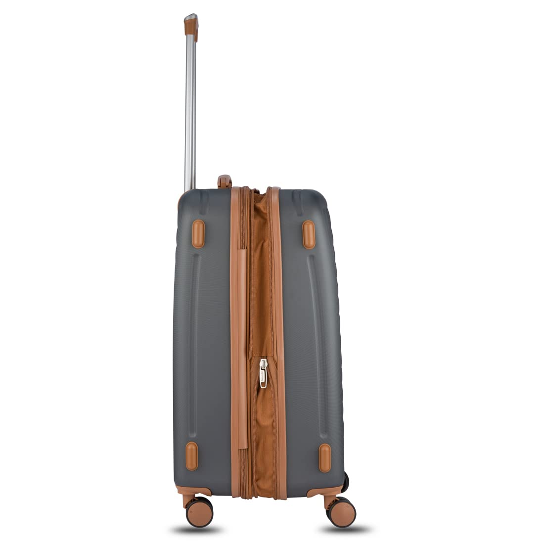 it luggage Fashionista Charcoal Grey-Set of 2-Medium & Cabin-24 & 20 inches Expandable Hardsided with TSA Lock & Wet Pouch Inside 8 Wheel Trolley Bag