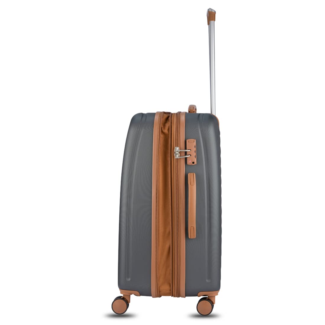 it luggage Fashionista Charcoal Grey-Set of 2-Medium & Cabin-24 & 20 inches Expandable Hardsided with TSA Lock & Wet Pouch Inside 8 Wheel Trolley Bag
