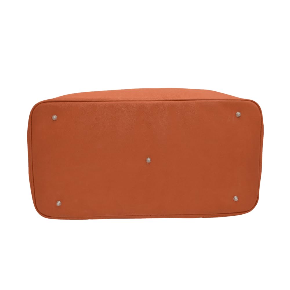 JUMP Uppsala Weekend Travel Duffle Bag-Terracota-Cabin-45 cms Polysuede Material with Leather Trimmings Light Weight Fashion Travel Bag for Men and Women