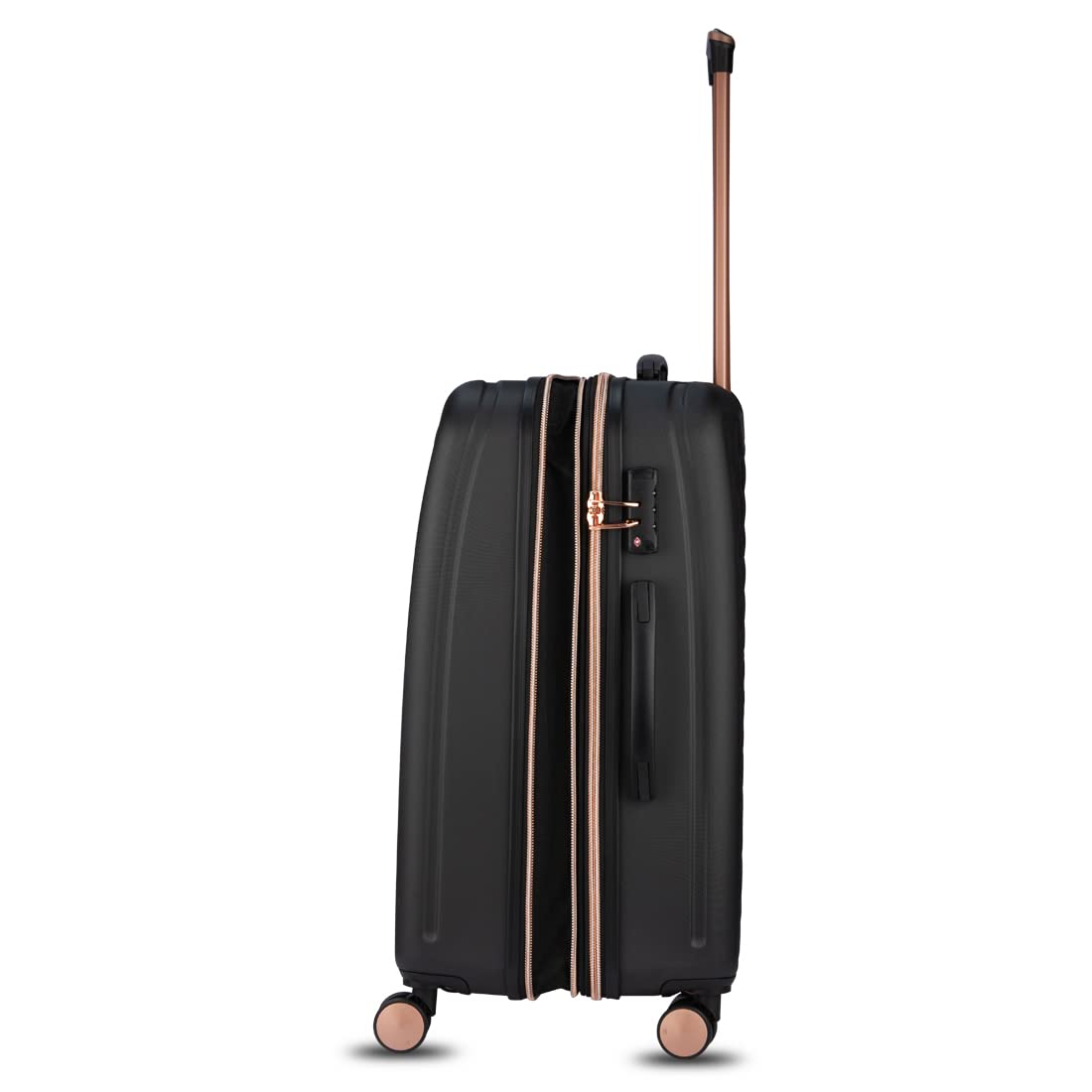 it luggage Fashionista Black Medium-24 inches Expandable Hardsided with TSA Lock & Wet Pouch Inside 8 Wheel Trolley Bag