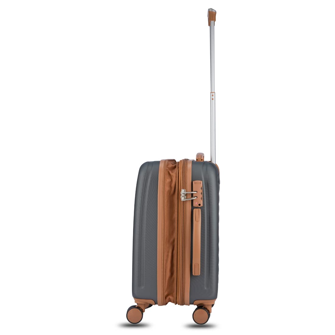 it luggage Fashionista Charcoal Grey Cabin-54 cm Hardsided ABS Suitcase Expandable with Wet Pouch Inside & TSA Lock 8 Wheel Trolley Bag
