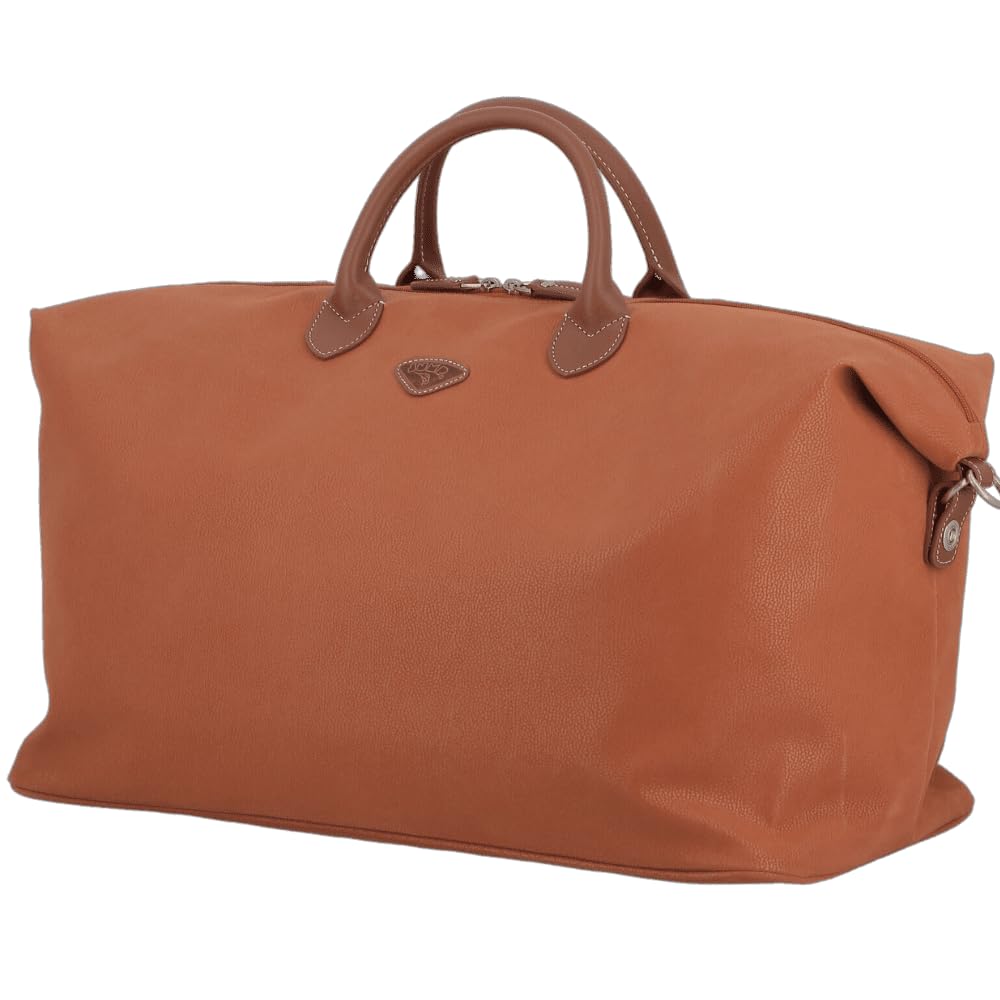 JUMP Uppsala Weekend Travel Duffle Bag-Terracota-Cabin-50 cms Polysuede Material with Leather Trimmings Light Weight Fashion Travel Bag for Men and Women