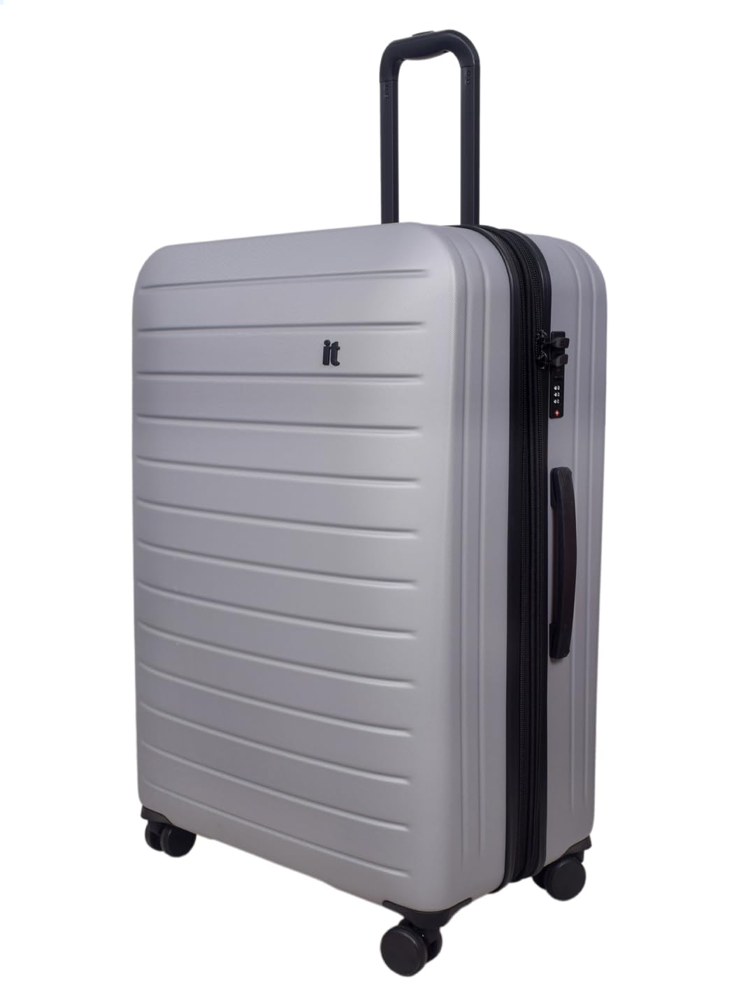 it luggage Legion Silver Grey- Set of 3- Large, Medium & Cabin -80,70,54 cms Expandable Hardsided 8 Wheel Trolley Luggage with TSA Lock
