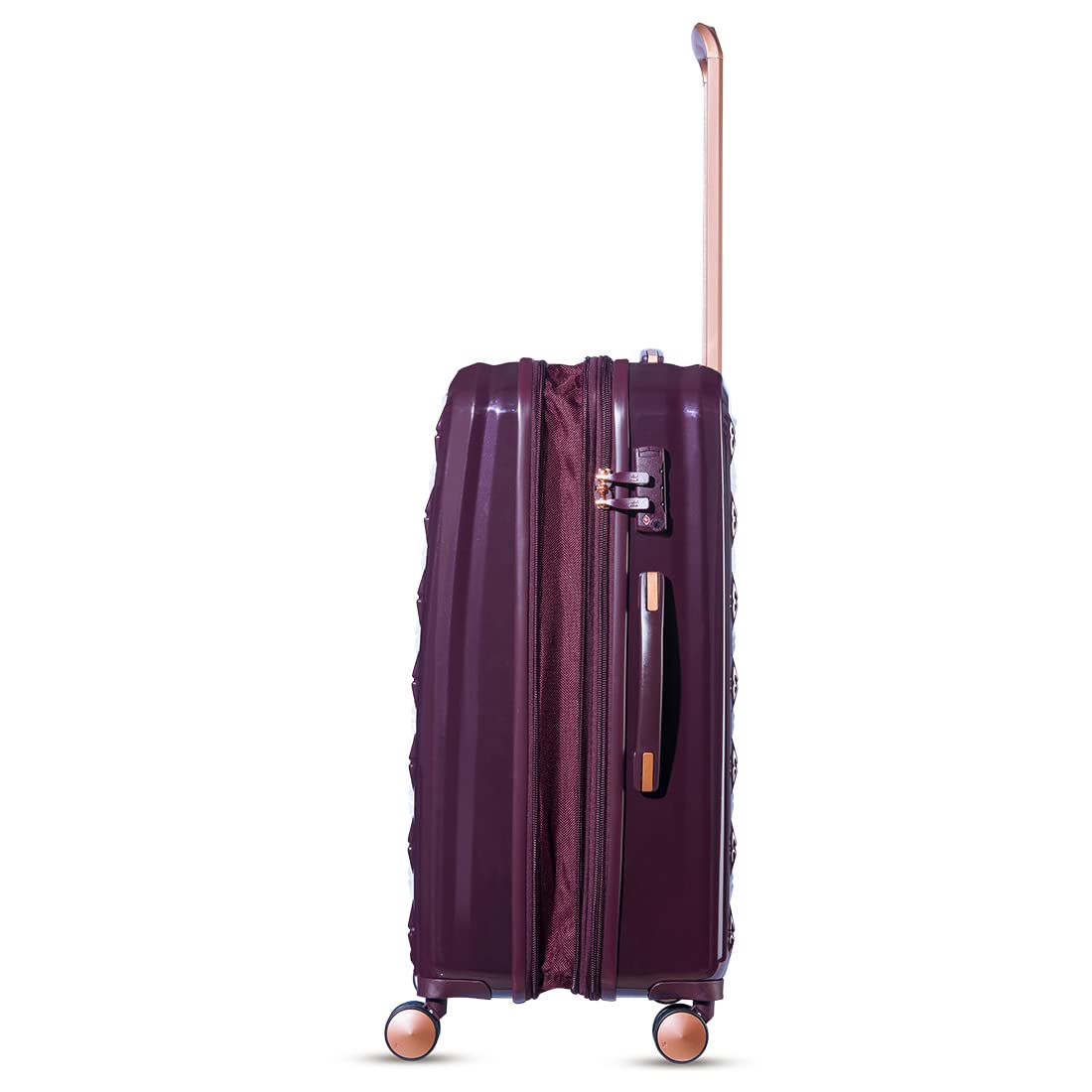 it luggage Certify PurpleSet of 2- Medium & Cabin-24 & 20 inches Expandable PC Hardsided with TSA Lock 8 Wheel Trolley Bag