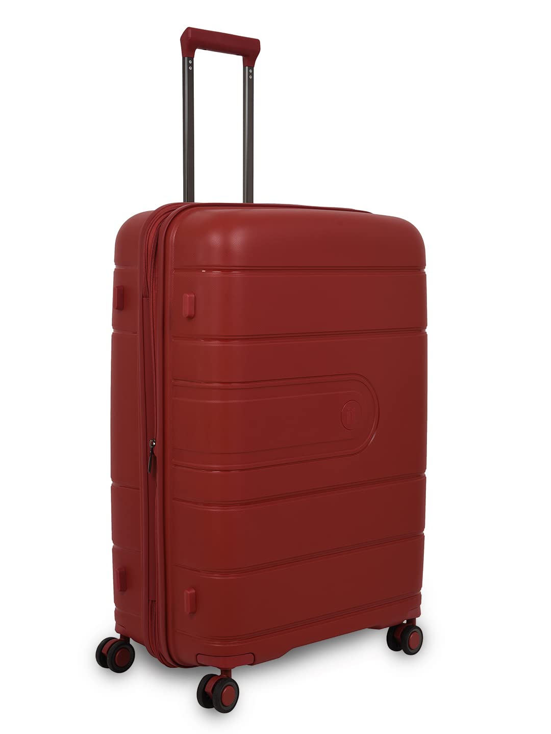 it luggage Eco Tough German Red Set of 3-Large, Medium & Cabin-20,24,28 inches Expandable Eco-Friendly Polypropylene Hardsided with TSA Lock & Wet Pouch Inside 8 Wheel Trolley Bag