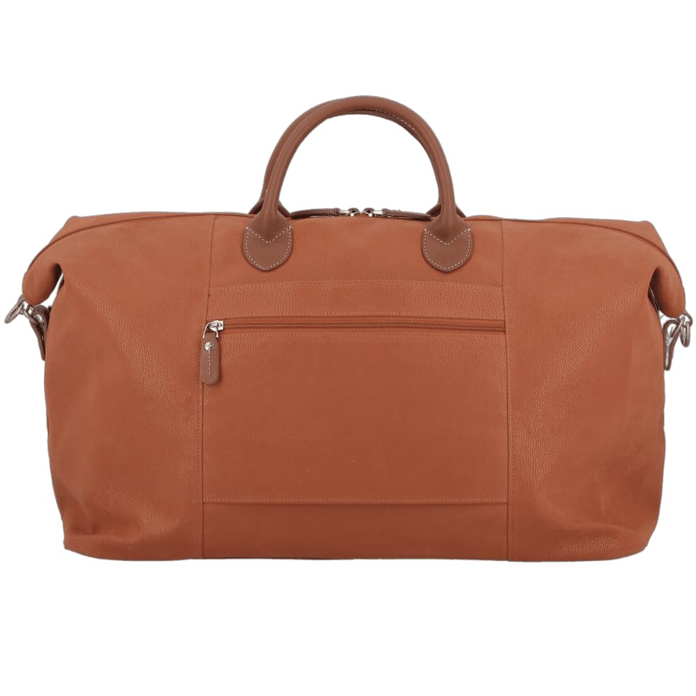 JUMP Uppsala Weekend Travel Duffle Bag-Terracota-Cabin-50 cms Polysuede Material with Leather Trimmings Light Weight Fashion Travel Bag for Men and Women