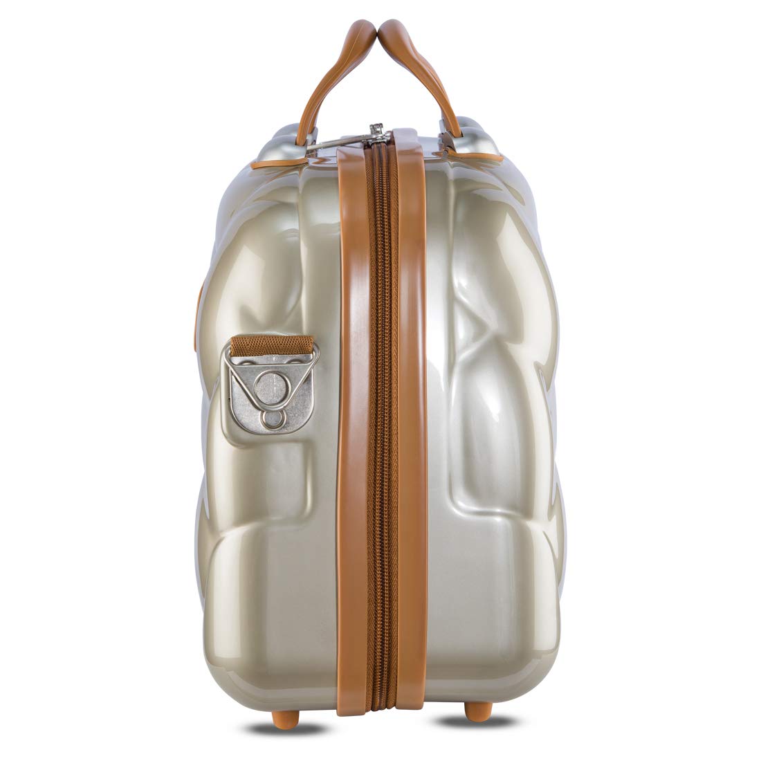it luggage- Vanity Case-St. Tropez-Champagne with Tan trimmings-14 inches-Hand Bag- Cosmetic box-Hardsided-PC-36cms