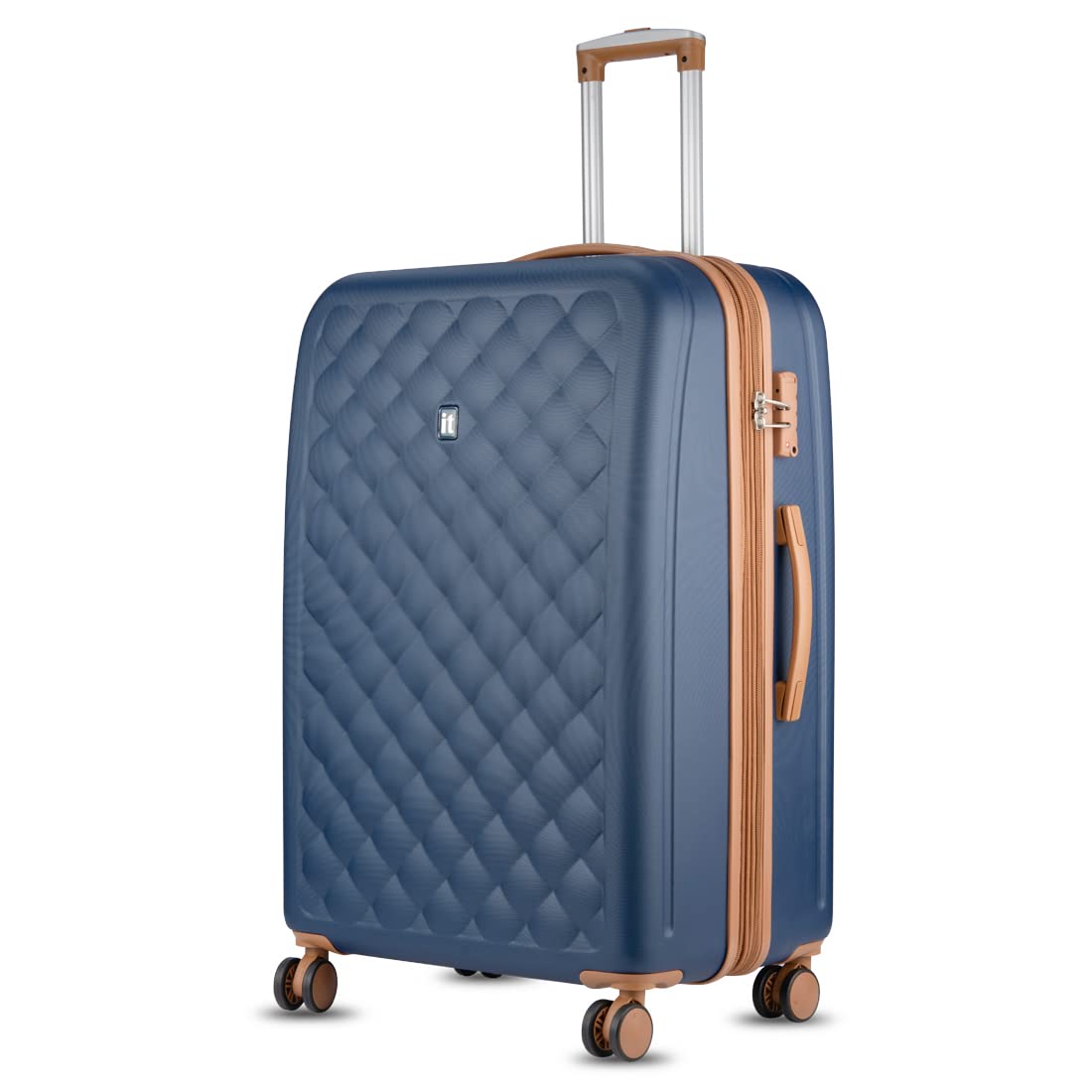 it luggage Fashionista Blue Set of 2-Large & Cabin-28 & 20 inches Expandable Hardsided with TSA Lock & Wet Pouch Inside 8 Wheel Trolley Bag