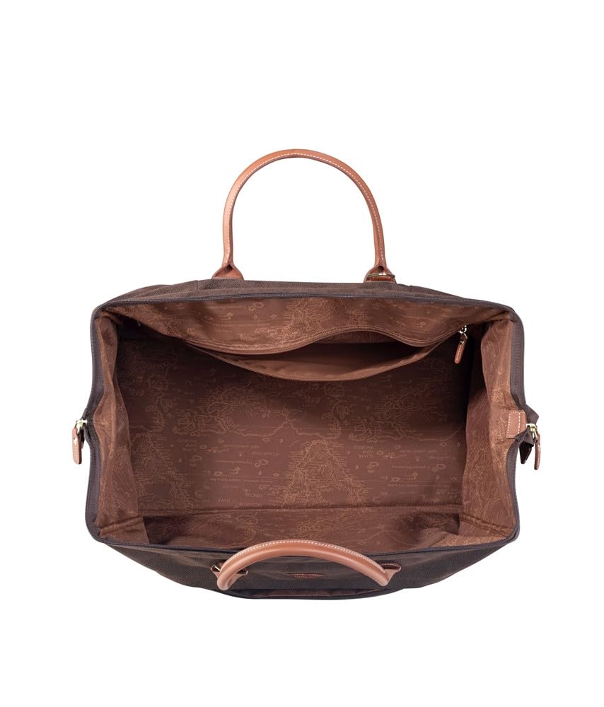 JUMP Uppsala Doctor Duffle Bag-Chocolate Brown-Cabin-54 cms Polysuede Material with Leather Trimmings Carry-on Fashion Travel Bag for Men and Women