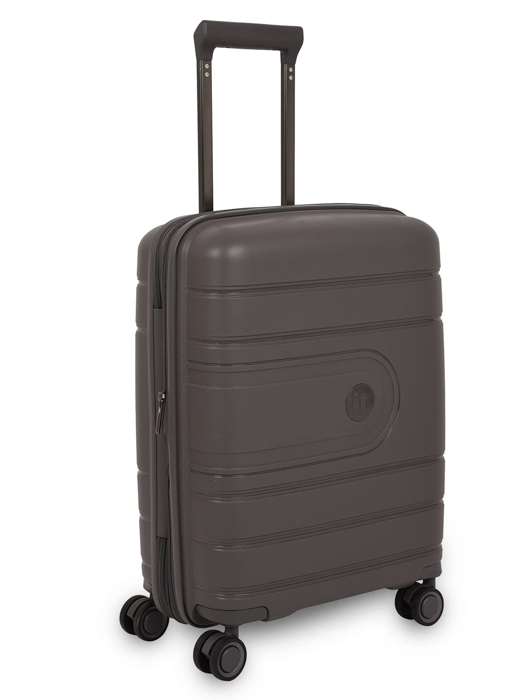 it luggage Eco Tough Metal Grey Cabin-20 inches Expandable Eco-Friendly Polypropylene Hardsided with TSA Lock 8 Wheel Trolley Bag