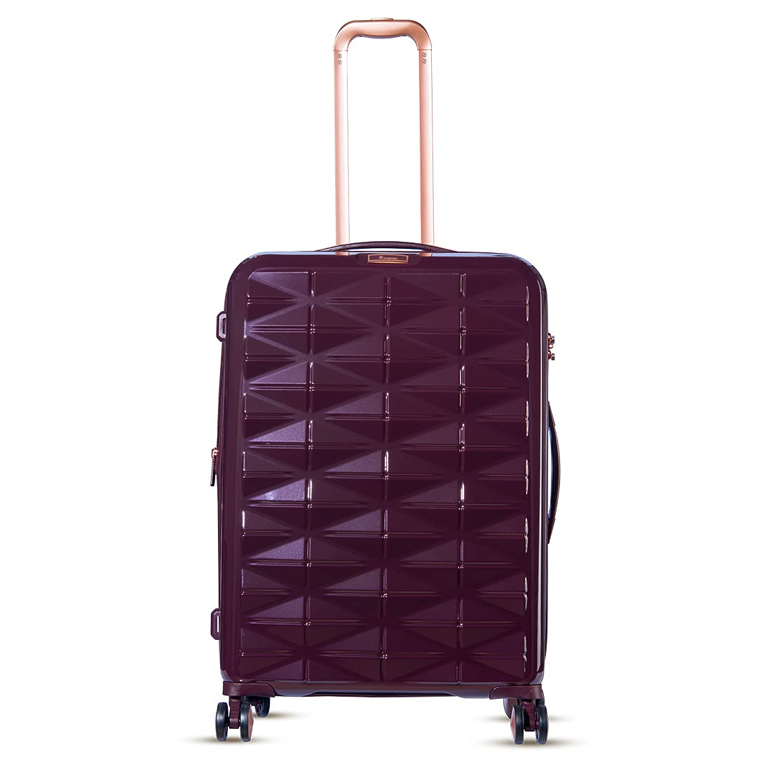 it luggage Certify Purple Medium-24 inches Expandable PC Hardsided with TSA Lock 8 Wheel Trolley Bag