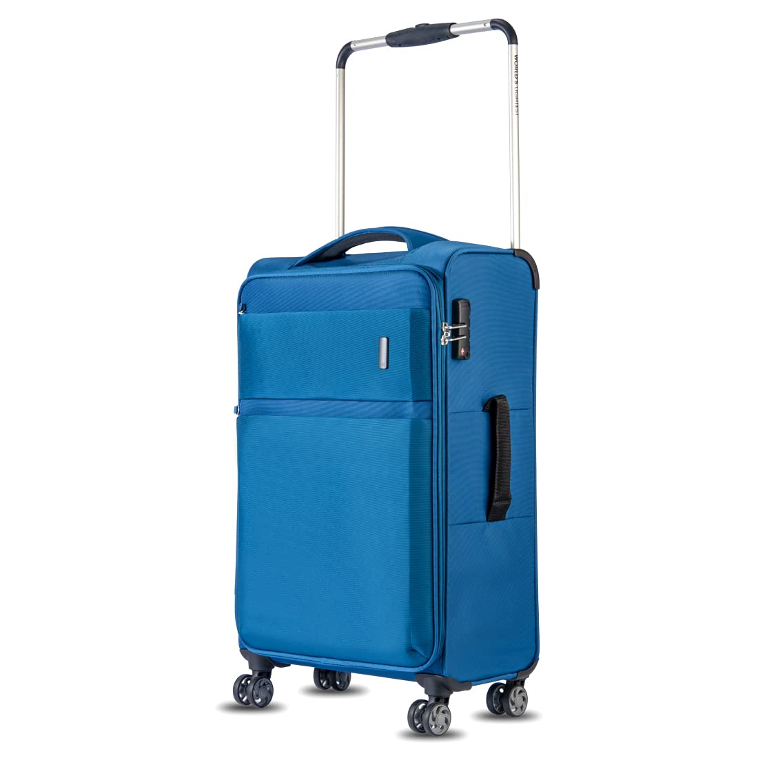 it luggage| World's Lightest Bag| Debonair-Two Tone Blue-Set of 2-Medium & Cabin-70cm & 54cm-Softsided- Fashion Luggage Suitcase |Lightweight Travel Bag|8 Wheel Trolley Bag