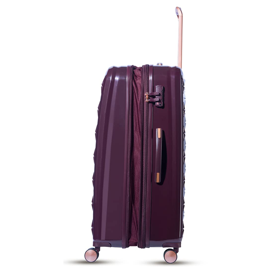 it luggage Certify Purple Large-28 inches Expandable PC Hardsided with TSA Lock 8 Wheel Trolley Bag
