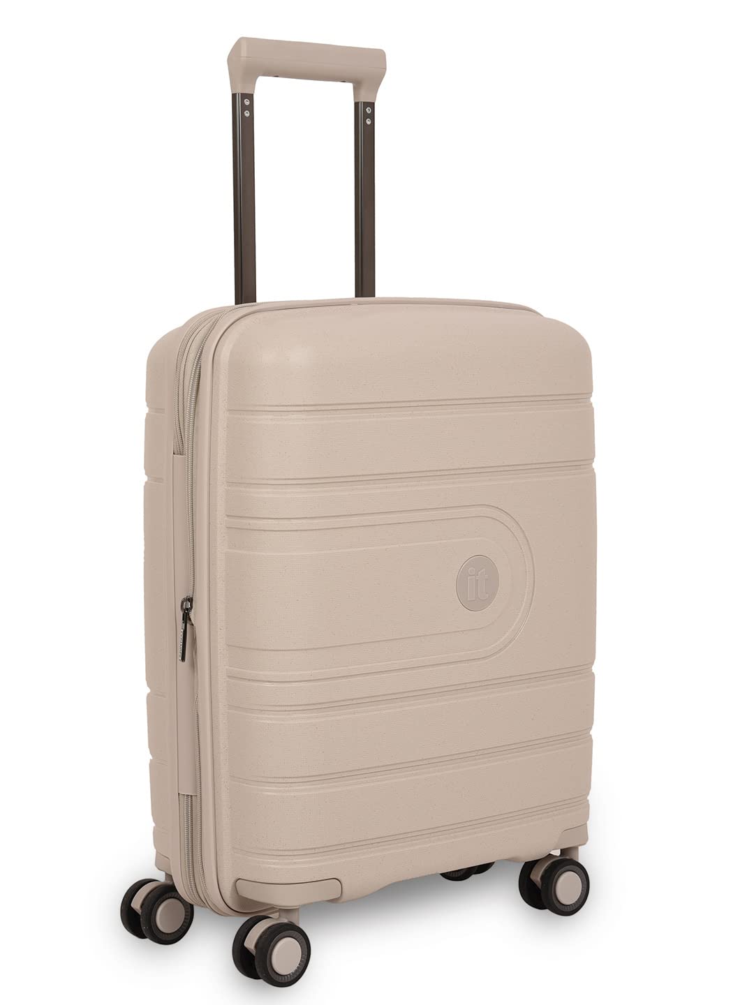 it luggage Eco Tough Beige Set of 2-Medium & Cabin-24 & 20 inches Expandable Eco-Friendly Polypropylene Hardsided with TSA Lock & Wet Pouch Inside 8 Wheel Trolley Bag