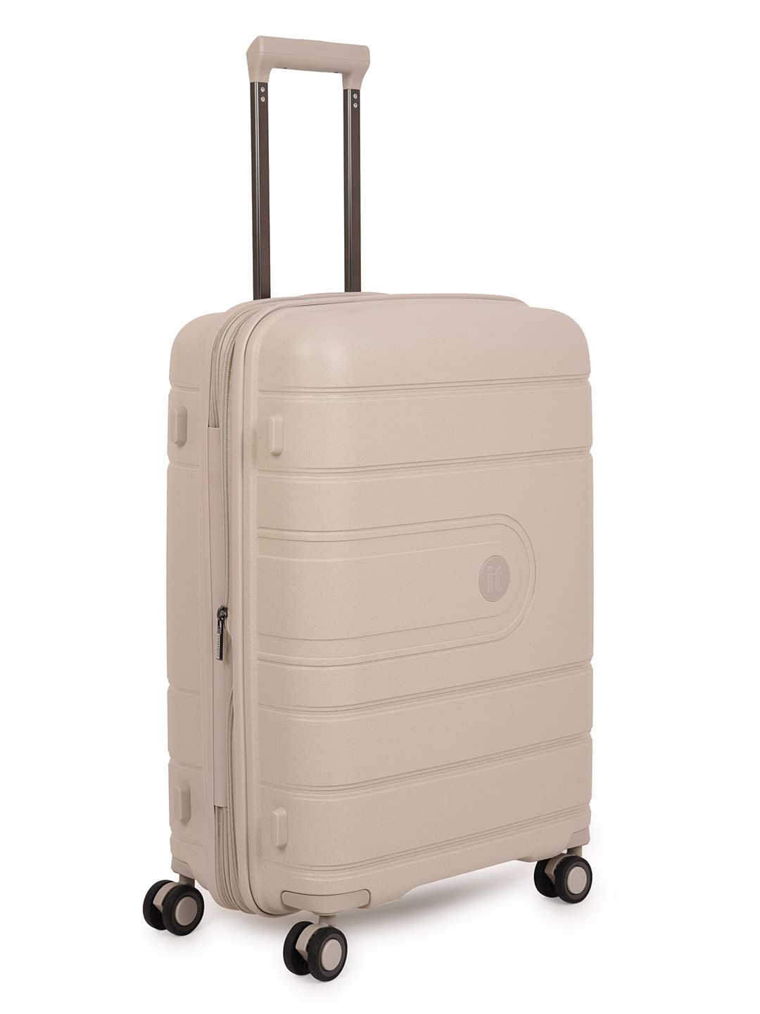 it luggage Eco Tough Beige Large-28 inches Expandable Eco-Friendly Polypropylene Hardsided with TSA Lock & Wet Pouch Inside 8 Wheel Trolley Bag