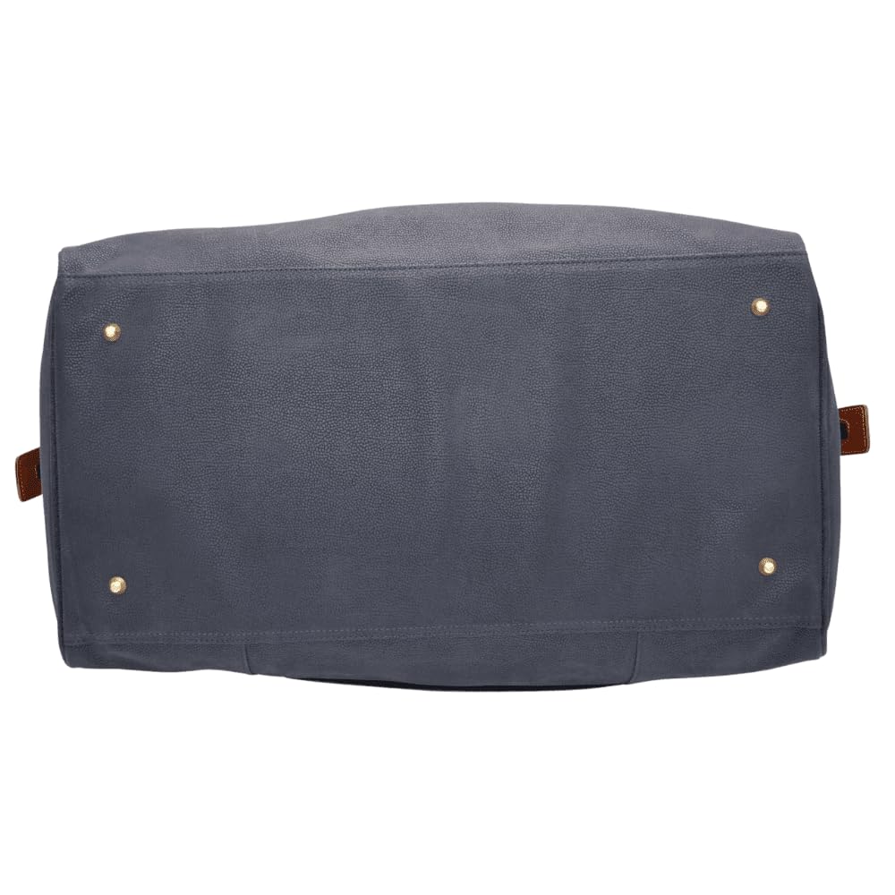 JUMP Uppsala Doctor Duffle Bag-Navy Blue-Cabin-54 cms Polysuede Material with Leather Trimmings Carry-on Fashion Travel Bag for Men and Women