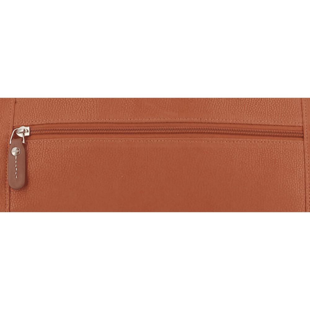 JUMP Uppsala Weekend Travel Duffle Bag-Terracota-Cabin-50 cms Polysuede Material with Leather Trimmings Light Weight Fashion Travel Bag for Men and Women