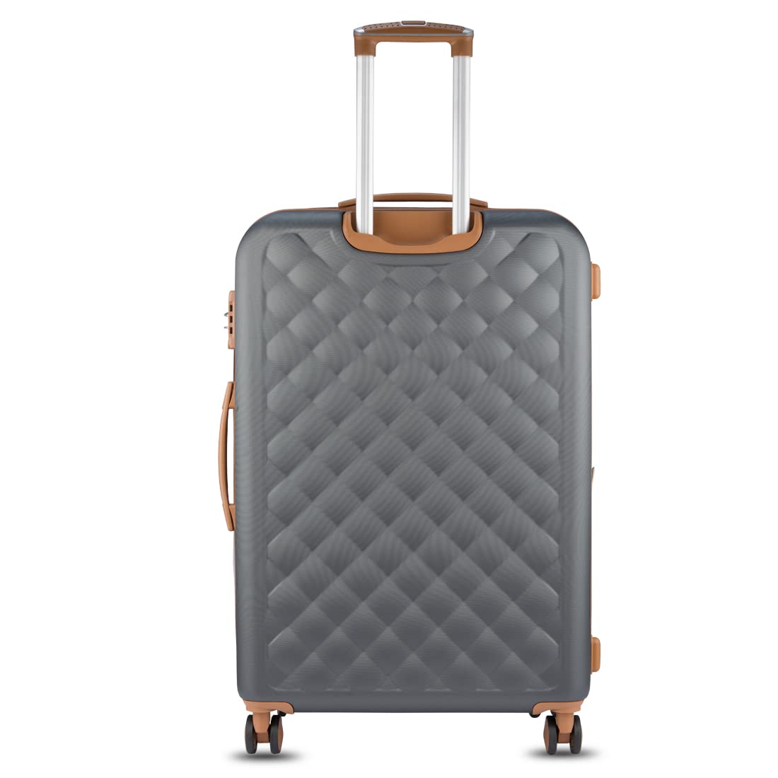 it luggage Fashionista Charcoal Grey- Set of 2- Large & Medium-28 & 24 inches Expandable with TSA Lock & Wet Pouch Inside 8 Wheel Trolley Bag