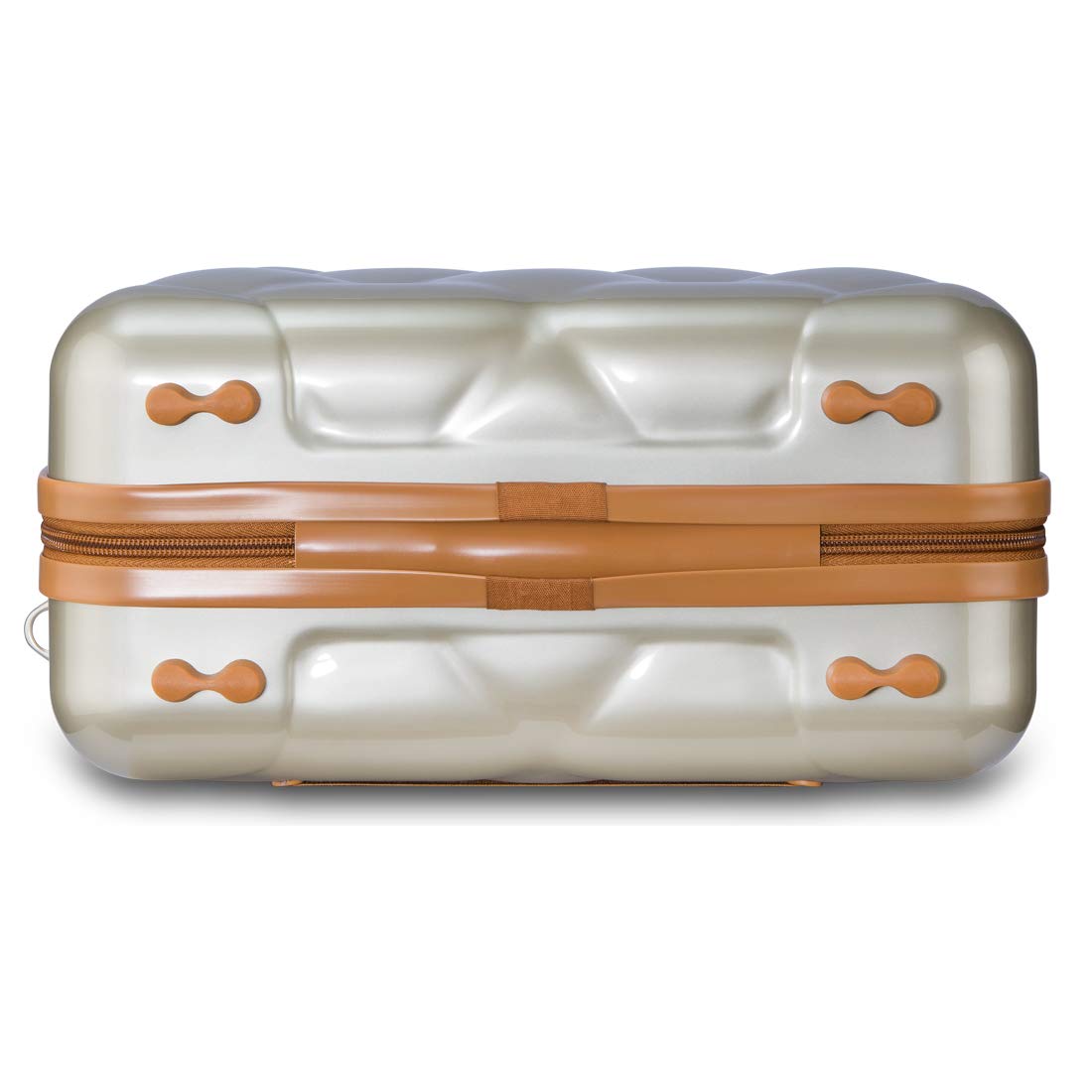 it luggage- Vanity Case-St. Tropez-Champagne with Tan trimmings-14 inches-Hand Bag- Cosmetic box-Hardsided-PC-36cms