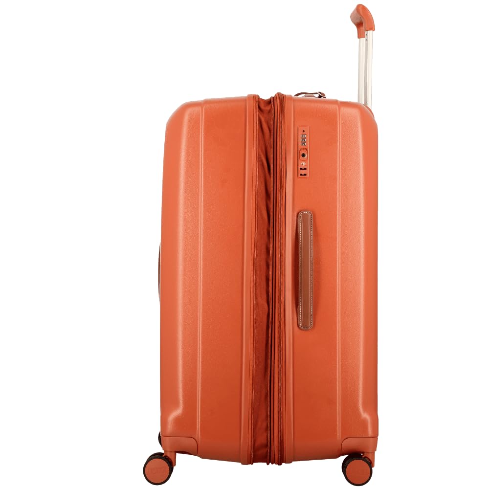 JUMP Uppsala Rigid-Terracota-Extra Large-72cm Expandable Hardsided 8 Wheel Cargo Luggage with TSA Lock, Anti-Theft Zipper, Name Tag and Luggage Cover