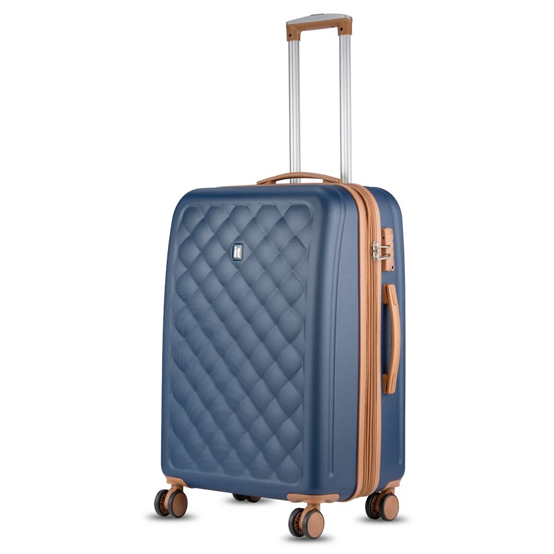 it luggage Fashionista Blue Set of 2-Medium & Cabin-24 & 20 inches Expandable Hardsided with TSA Lock & Wet Pouch Inside 8 Wheel Trolley Bag