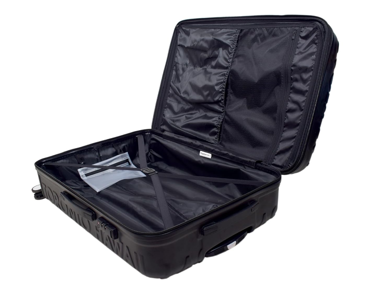 it luggage-Destinations-Black-Set of 2- Medium & Cabin-24 & 20 inches-Expandable Hardsided Suitcase Travel Bag 8 Wheel Trolley Bag with TSA Lock & Wet Pouch Inside