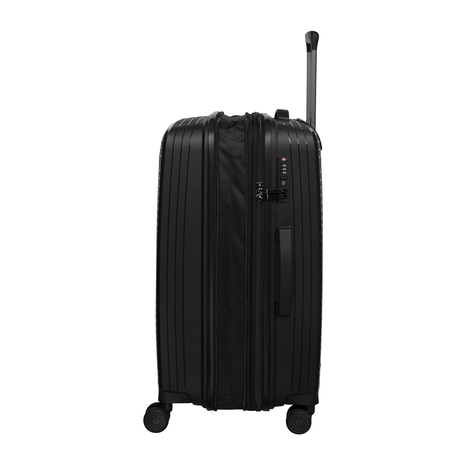 it luggage Spontaneous Black Cabin-20 inches Carry-on Luggage Expandable Anti-Theft Zipper Polypropylene Hardsided with TSA Lock 8 Wheel Trolley Bag