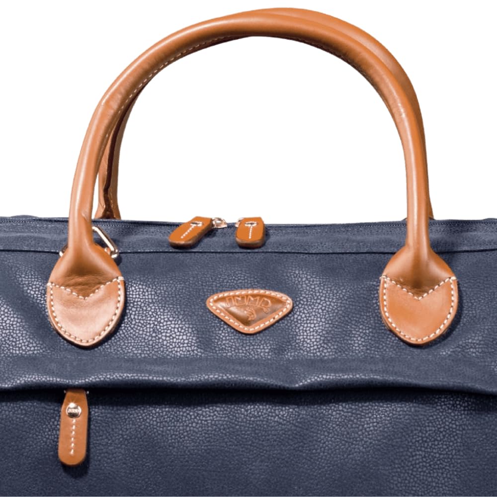 JUMP Uppsala Doctor Duffle Bag-Navy Blue-Cabin-50 cms Polysuede Material with Leather Trimmings Carry-on Fashion Travel Bag for Men and Women