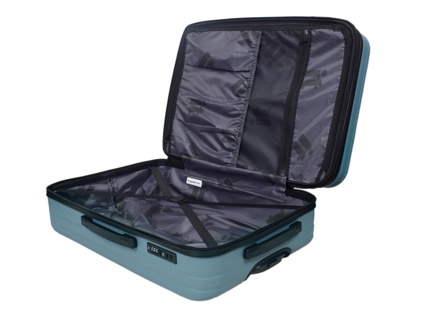 it luggage Legion Smoke Blue- Large -80 cms Expandable Hardsided 8 Wheel Trolley Luggage with TSA Lock