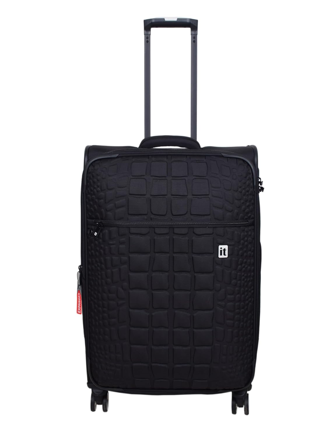 it luggage Reptilian-Black- Medium-24 inches -Expandable- Softsided with TSA Lock 8 Wheel Trolley Bag
