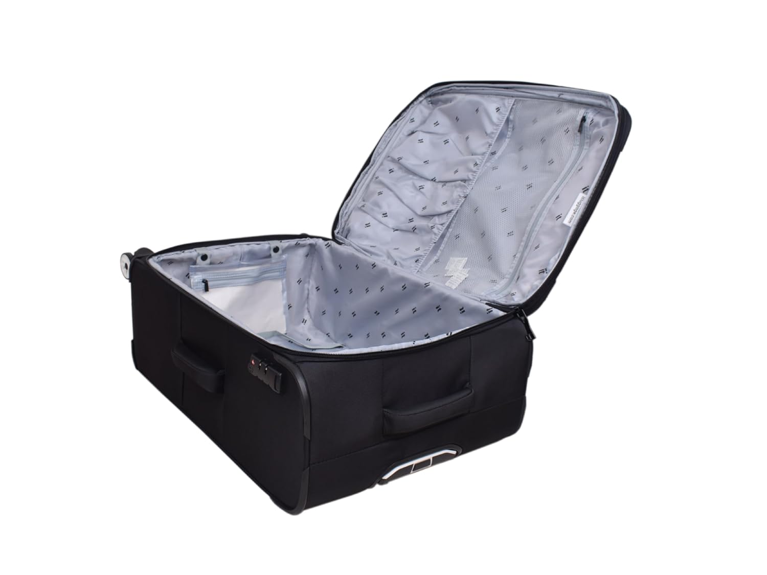 it luggage Reptilian-Black-Set of 3- Large, Medium & Cabin -28, 24, 20 inches- Expandable- Softsided with TSA Lock 8 Wheel Trolley Bag