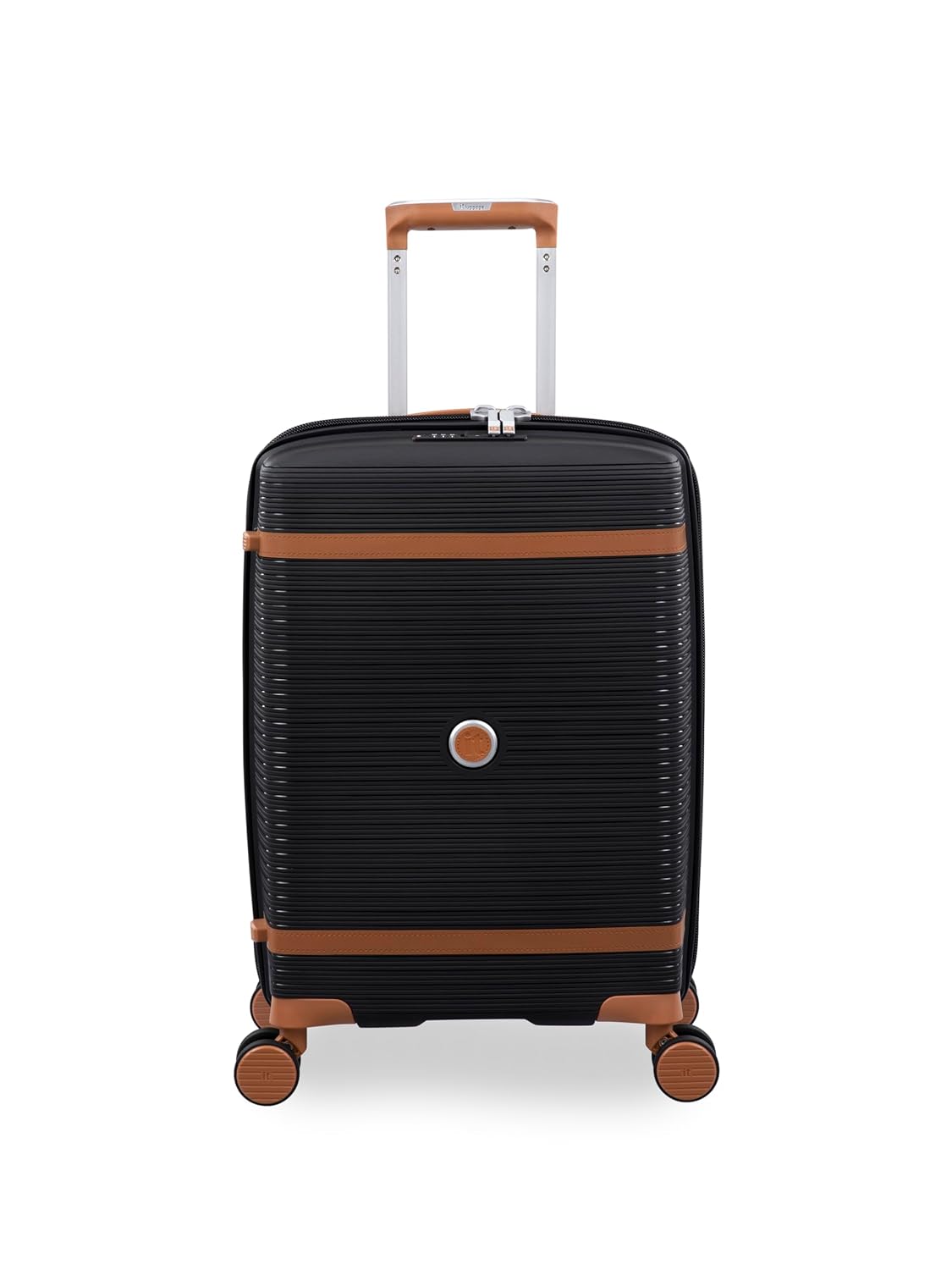 it luggage- Illustrious-Black-Cabin 20 inches Expandable Hard Case Beautiful Interior Carry-on 8 Wheel Trolley Bag