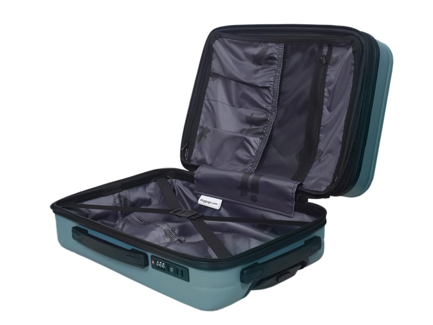 it luggage Legion Smoke Blue- Set of 3- Large, Medium & Cabin -80,70,54 cms Expandable Hardsided 8 Wheel Trolley Luggage with TSA Lock