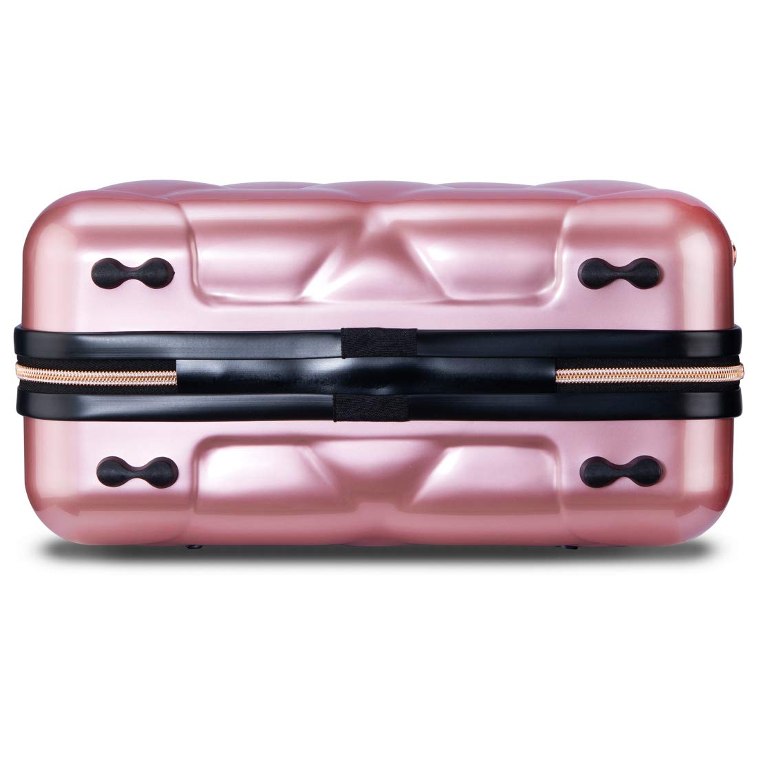 it luggage- Vanity Case-St. Tropez-Rose Gold with Rosegold & Black trimmings-14 inches-Hand Bag for Women-Cosmetic Box-Hardsided-Polycarbonate Makeup Box-36cms