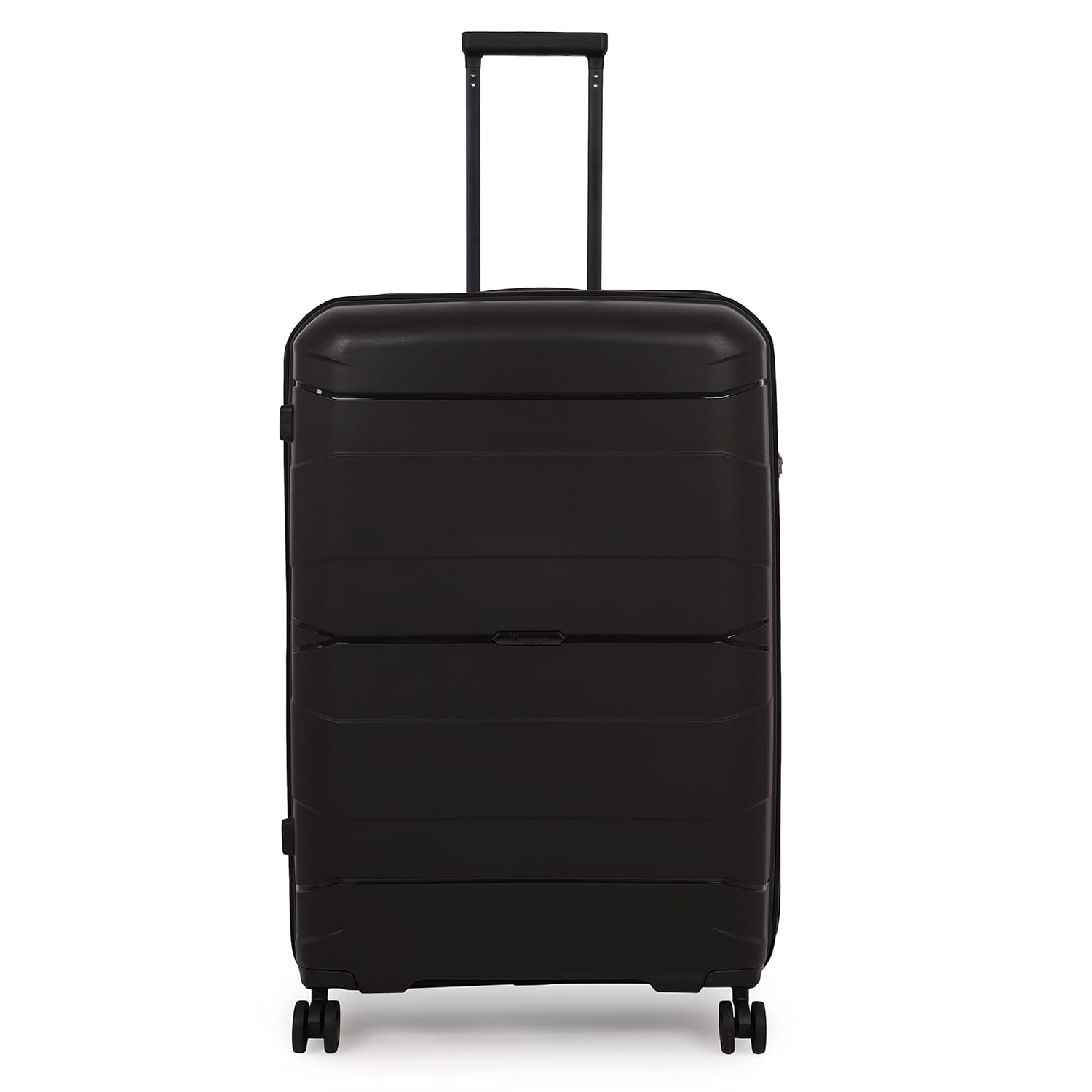 it luggage Momentous Black Set of 2-Large & Medium-28 & 24 inches Expandable Polypropylene Hardsided with TSA Lock & Wet Pouch Inside 8 Wheel Trolley Bag