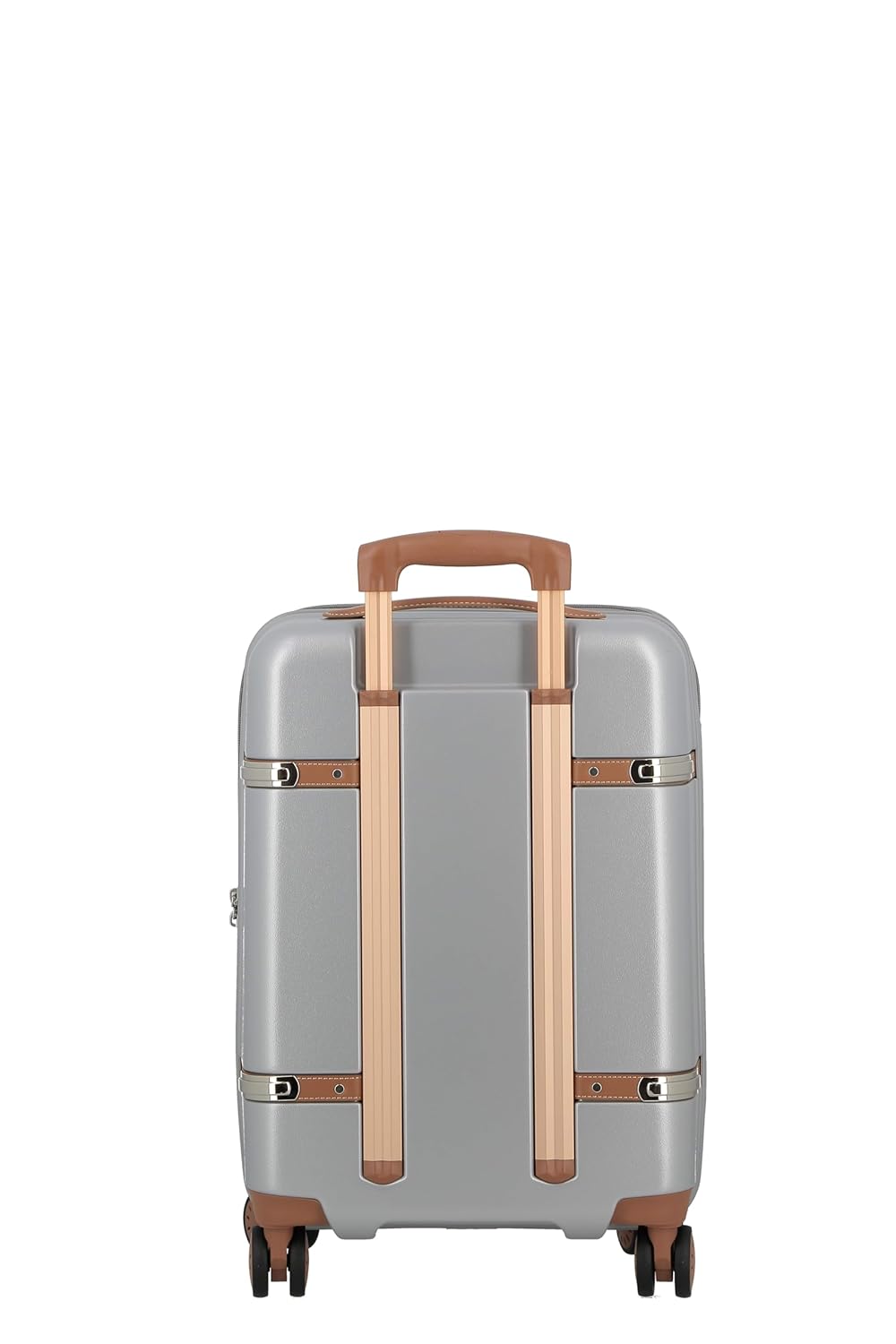 JUMP Cassis RIVIERA-Silver-Cabin-55cm Eco Responsible Expandable Hardsided 8 Wheel Luggage with TSA Lock, Anti-Theft Zipper, Name Tag and Luxury Bag Cover