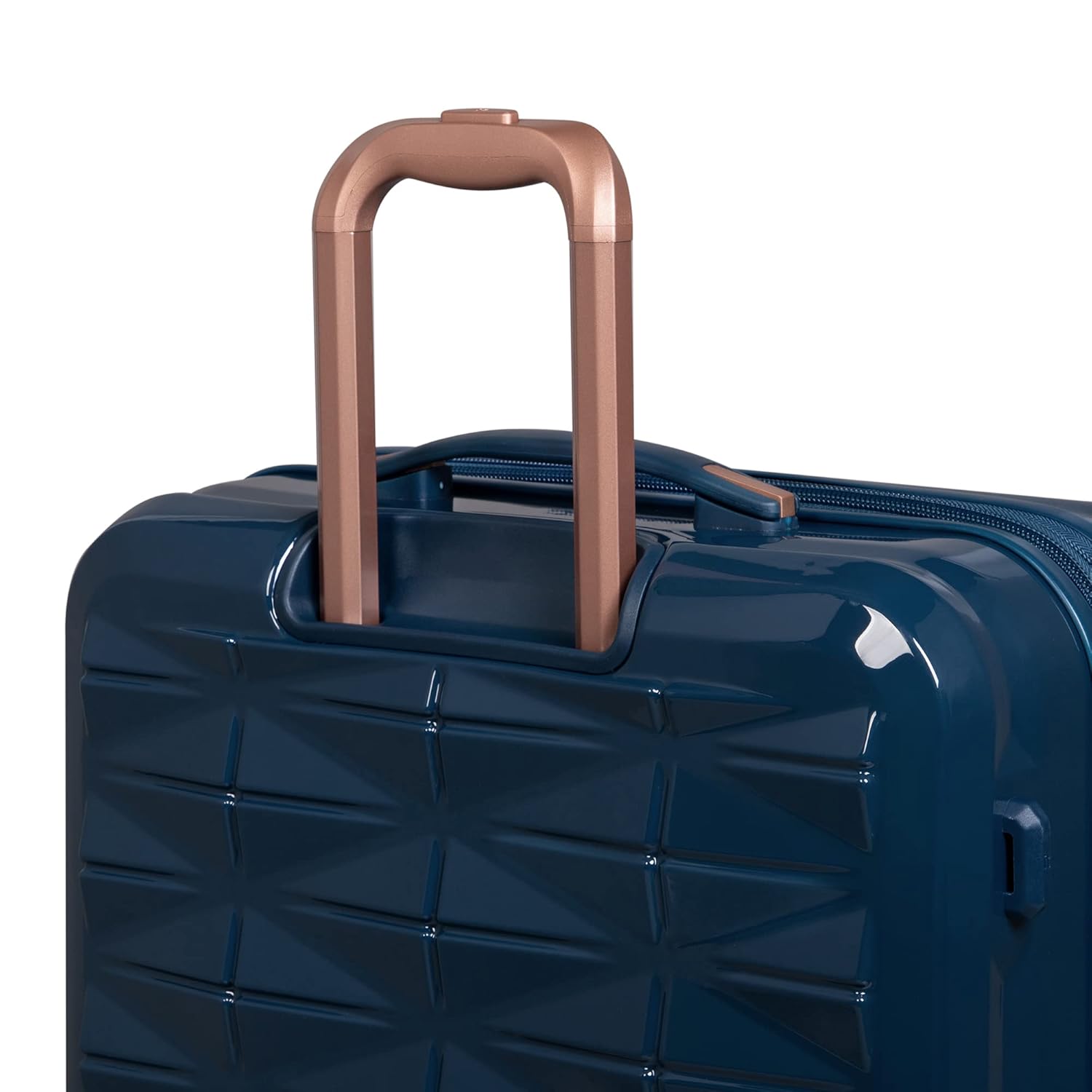 it luggage Certify Peacock Navy Cabin-20 inches Expandable PC Hardsided with TSA Lock 8 Wheel Trolley Bag