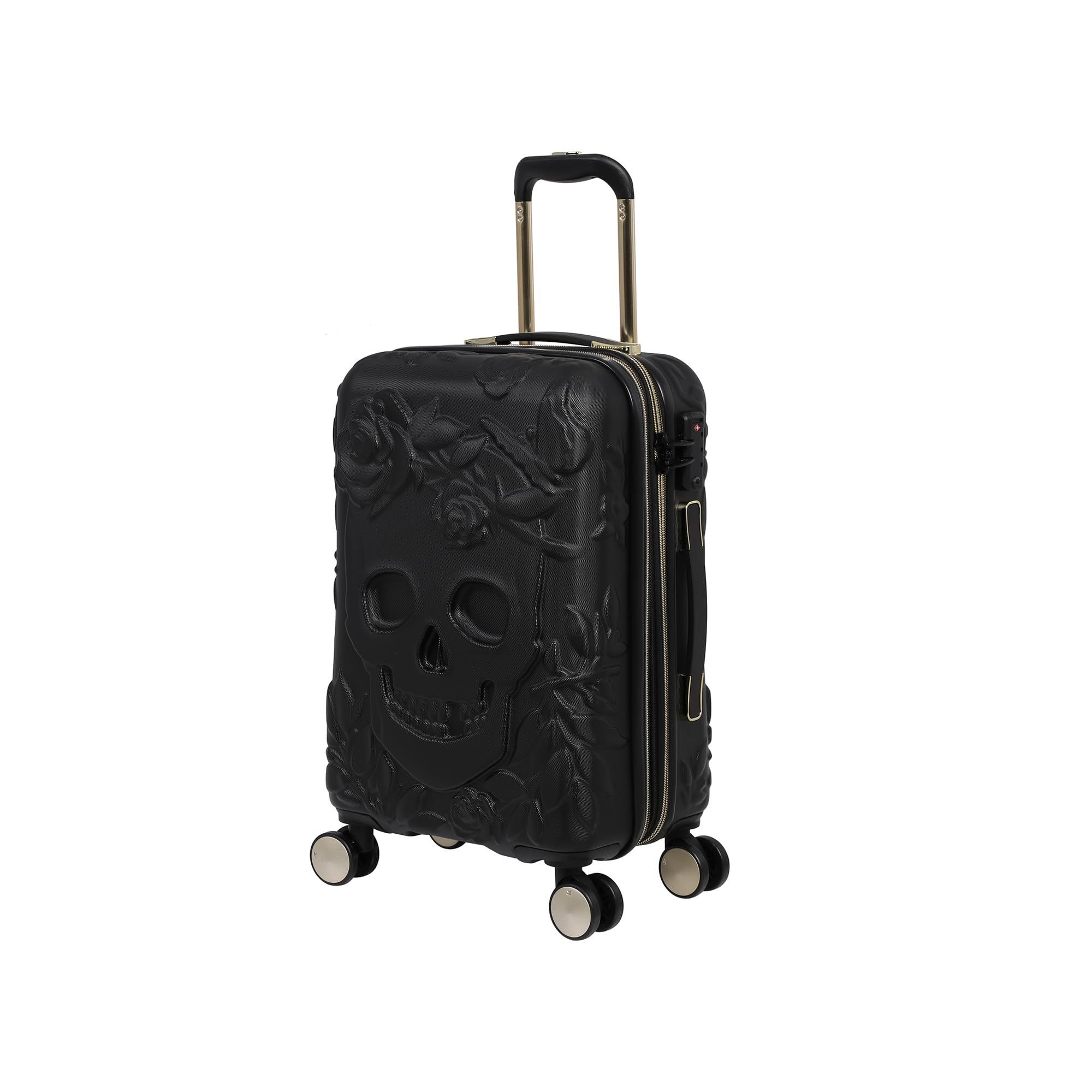 it luggage Skulls II-Black with Gold Highlights Expandable Hardsided with TSA Lock & Wet Pouch Inside 8 Wheel Trolley Bag (LM)