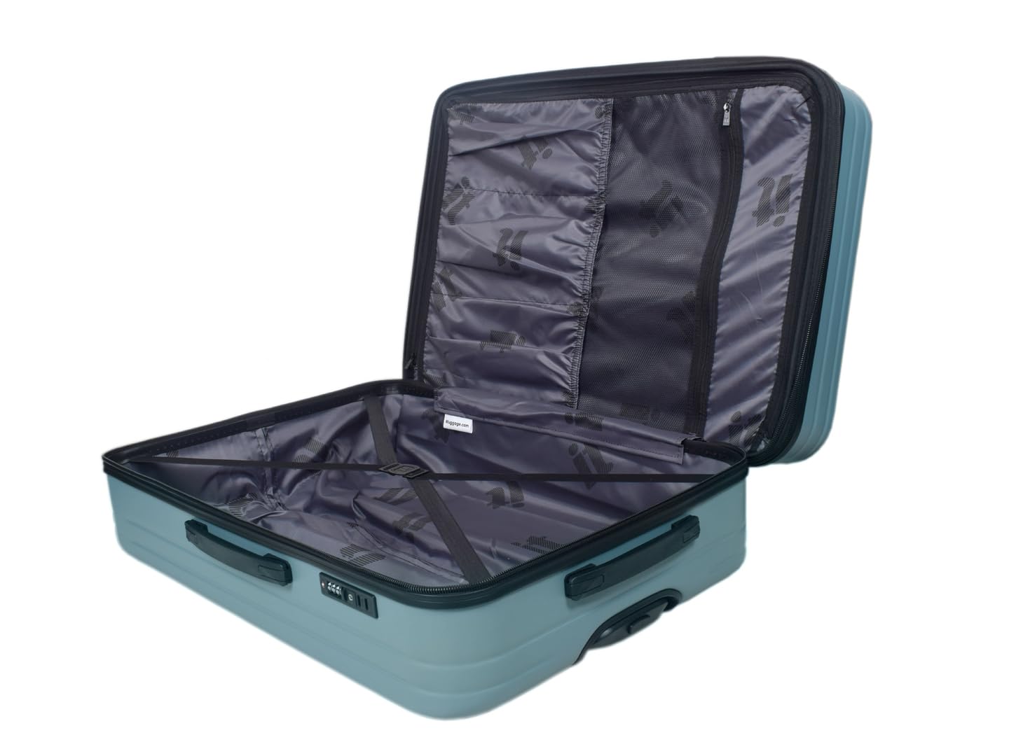 it luggage Legion Smoke Blue-Set of 2- Large & Medium -80 & 70 cms Expandable Hardsided 8 Wheel Trolley Luggage with TSA Lock