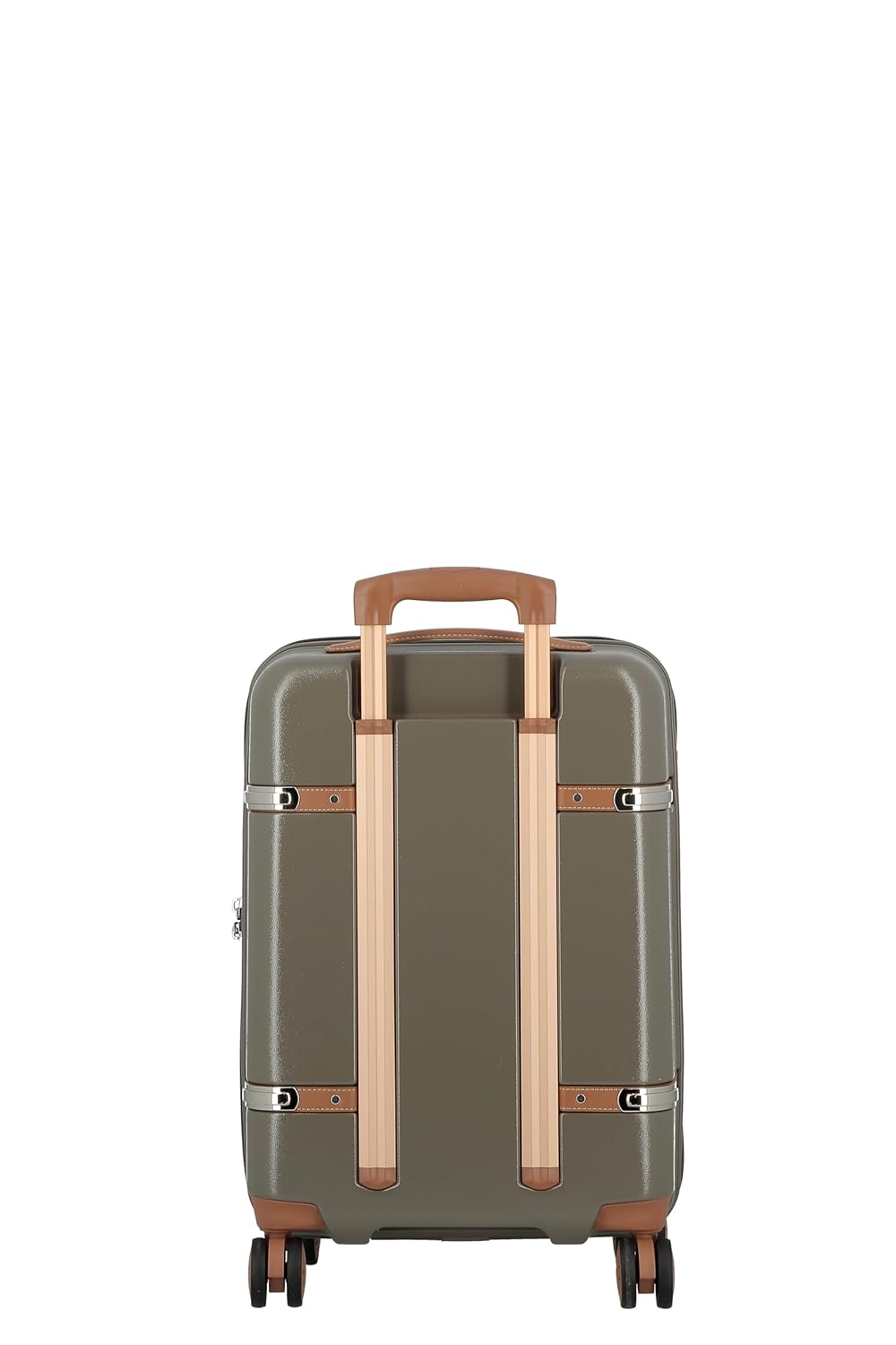 JUMP Cassis RIVIERA-Khaki-Cabin-55cm Eco Responsible Expandable Hardsided 8 Wheel Luggage with TSA Lock, Anti-Theft Zipper, Name Tag and Luxury Bag Cover