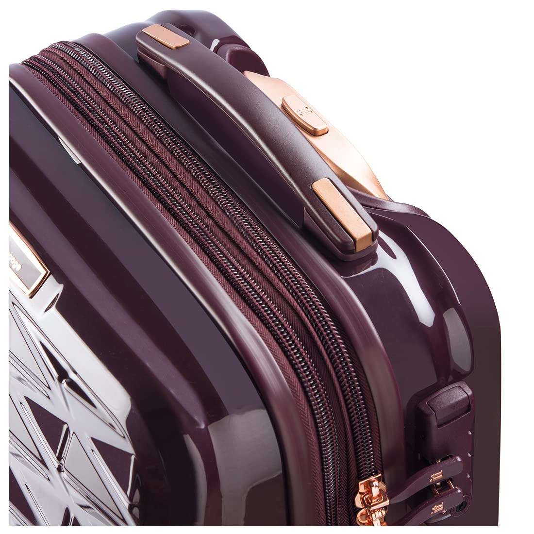 it luggage Certify PurpleSet of 2- Medium & Cabin-24 & 20 inches Expandable PC Hardsided with TSA Lock 8 Wheel Trolley Bag
