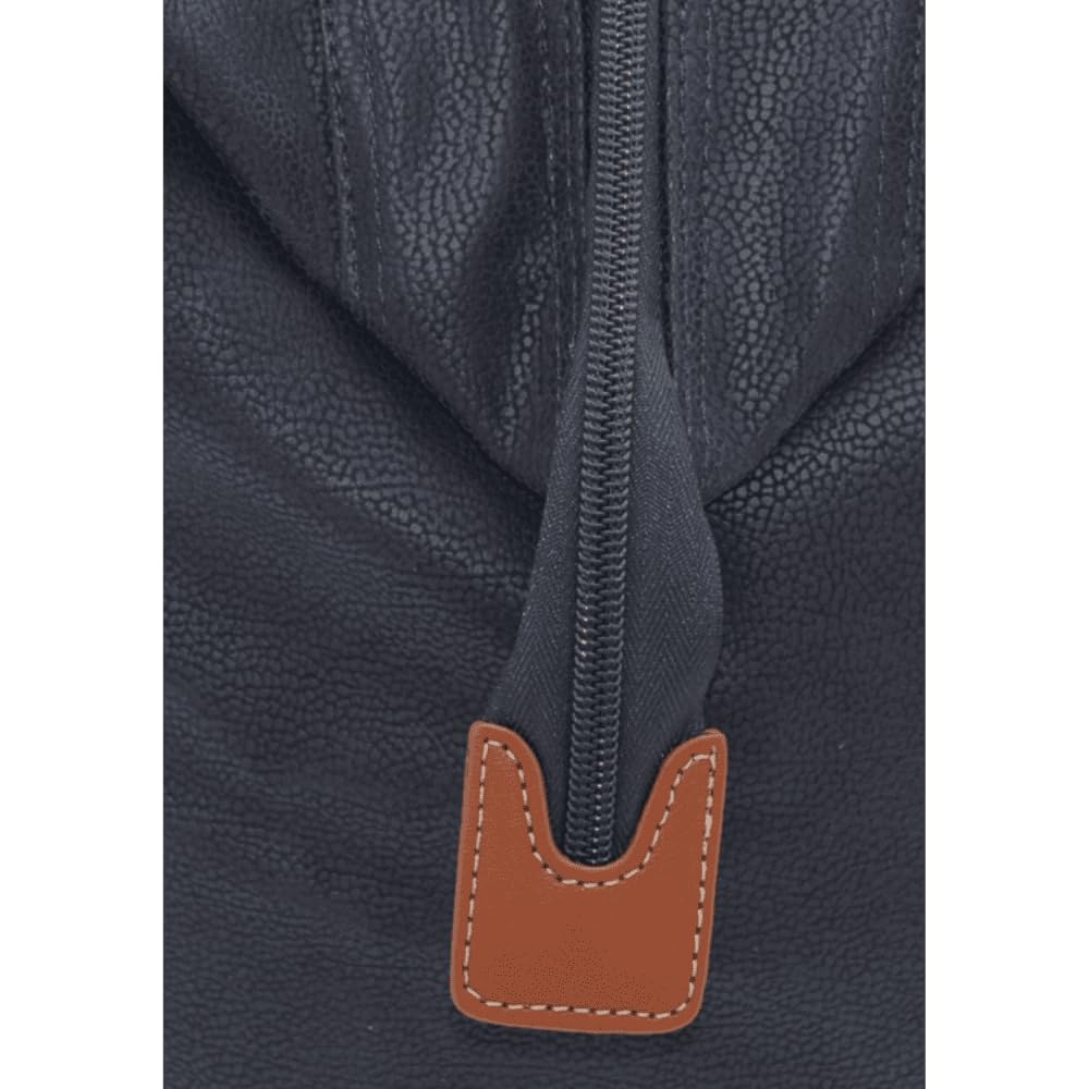 JUMP Uppsala Doctor Duffle Bag-Navy Blue-Cabin-54 cms Polysuede Material with Leather Trimmings Carry-on Fashion Travel Bag for Men and Women