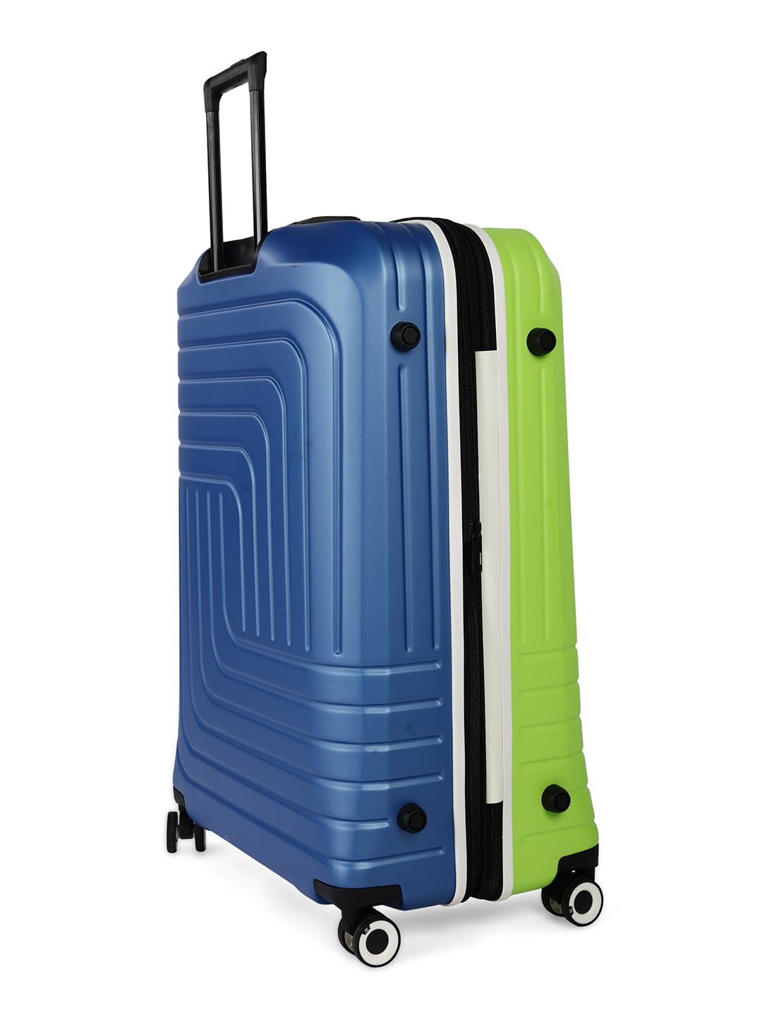 it luggage Convolved-Blue Lime-Large-28 inches Hardsided Suitcase Travel Bag Expandable 8 Wheel Trolley Bag with Wet Pouch & TSA Lock-80cm