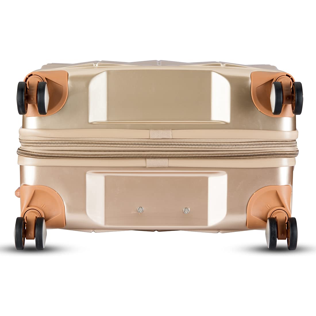 it luggage Certify Golden-Set of 2-Large & Medium-28 & 24 inches Expandable PC Hardsided with TSA Lock 8 Wheel Trolley Bag