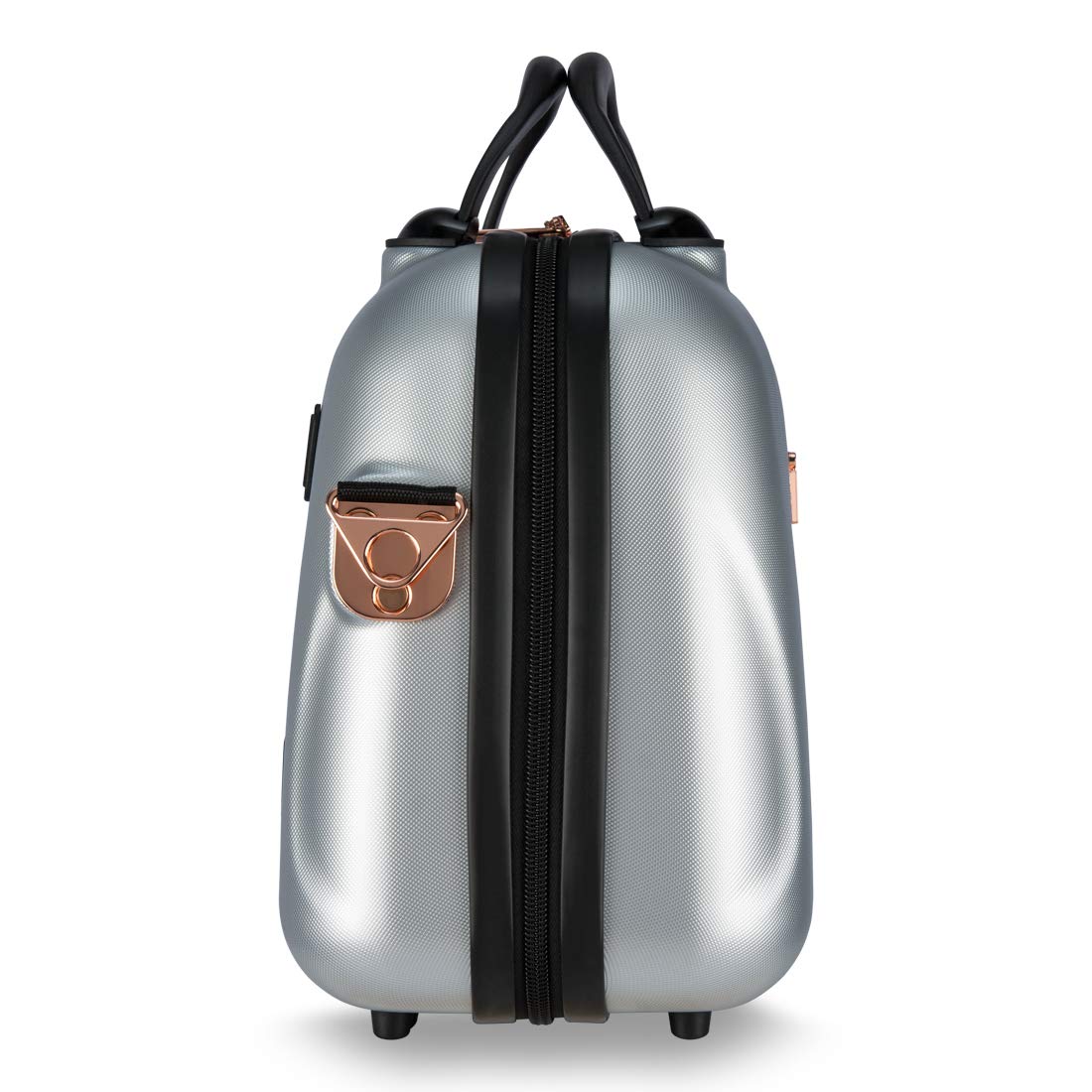 it luggage Vanity Case Sparkle-Silver-13.8 Inches Handbag for Women Hardsided Cosmetic Box Polycarbonate Makeup Box 35 cm