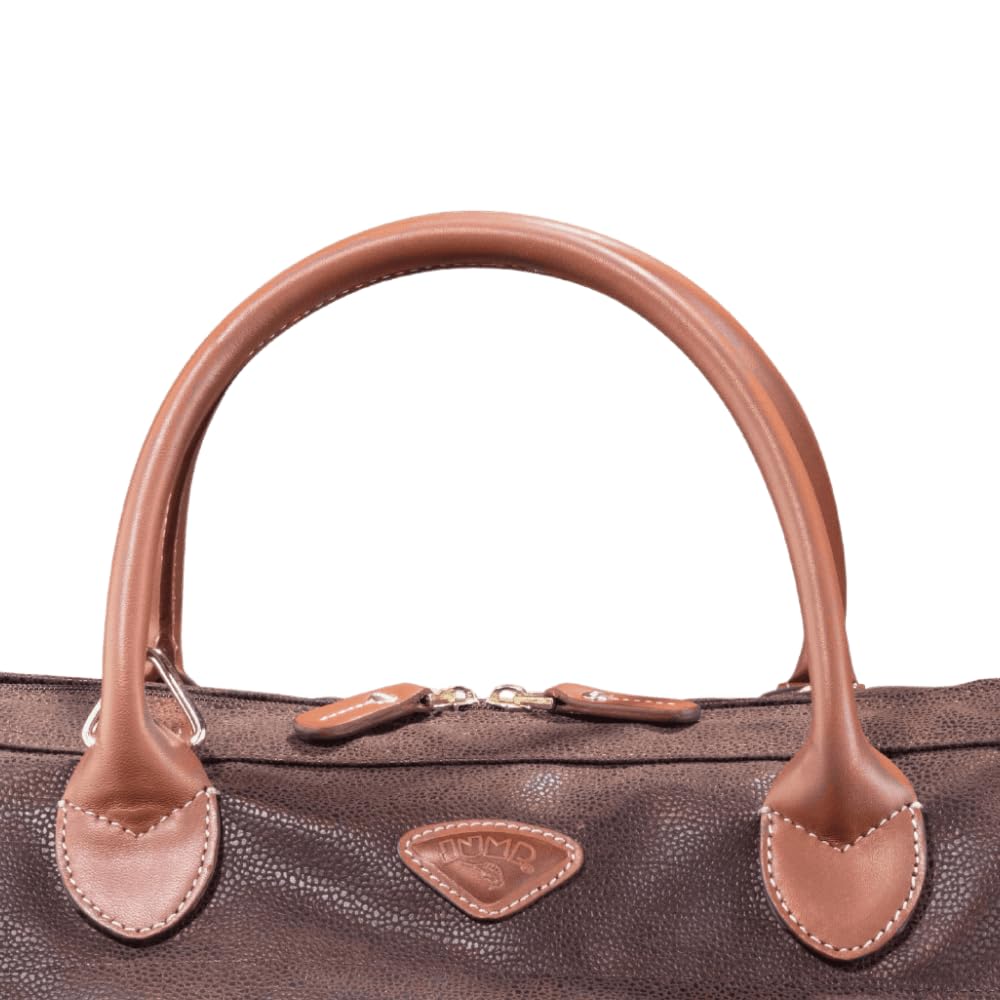 Uppsala Doctor Duffle Bag-Chocolate Brown-Cabin-50 cms Polysuede Material with Leather Trimmings Carry-on Fashion Travel Bag for Men and Women