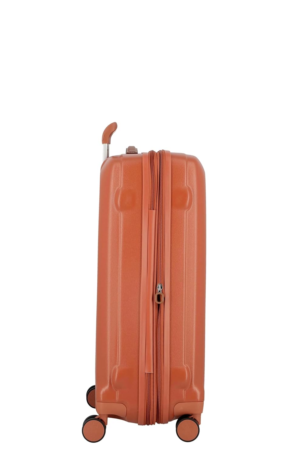 JUMP Uppsala Rigid-Terracota-Set of 2- Medium & Cabin-69,55 cm Expandable Hardsided 8 Wheel Luggage with TSA Lock, Anti-Theft Zipper, Name Tag with Luggage Cover