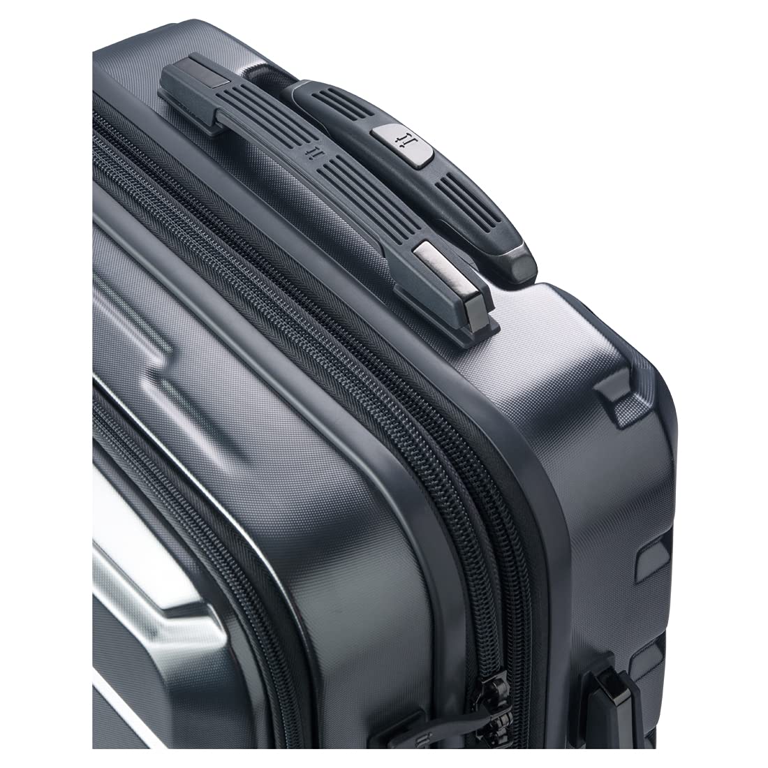 it luggage Prosperous |Metallic Grey-Medium-70cms |Expandable| Polycarbonate| Hardsided Suitcase Travel Bag | 8 Wheel Trolley Bag